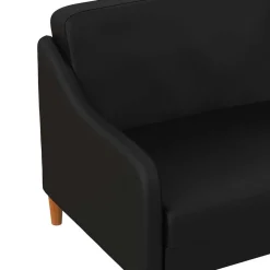 Wohnen Sofas<Kunstleder Schlafsofa in Schwarz - Marc