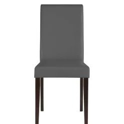 Wohnen Stühle<Kunstleder Stühle in Grau mit Wenge - Burina (2er Set)