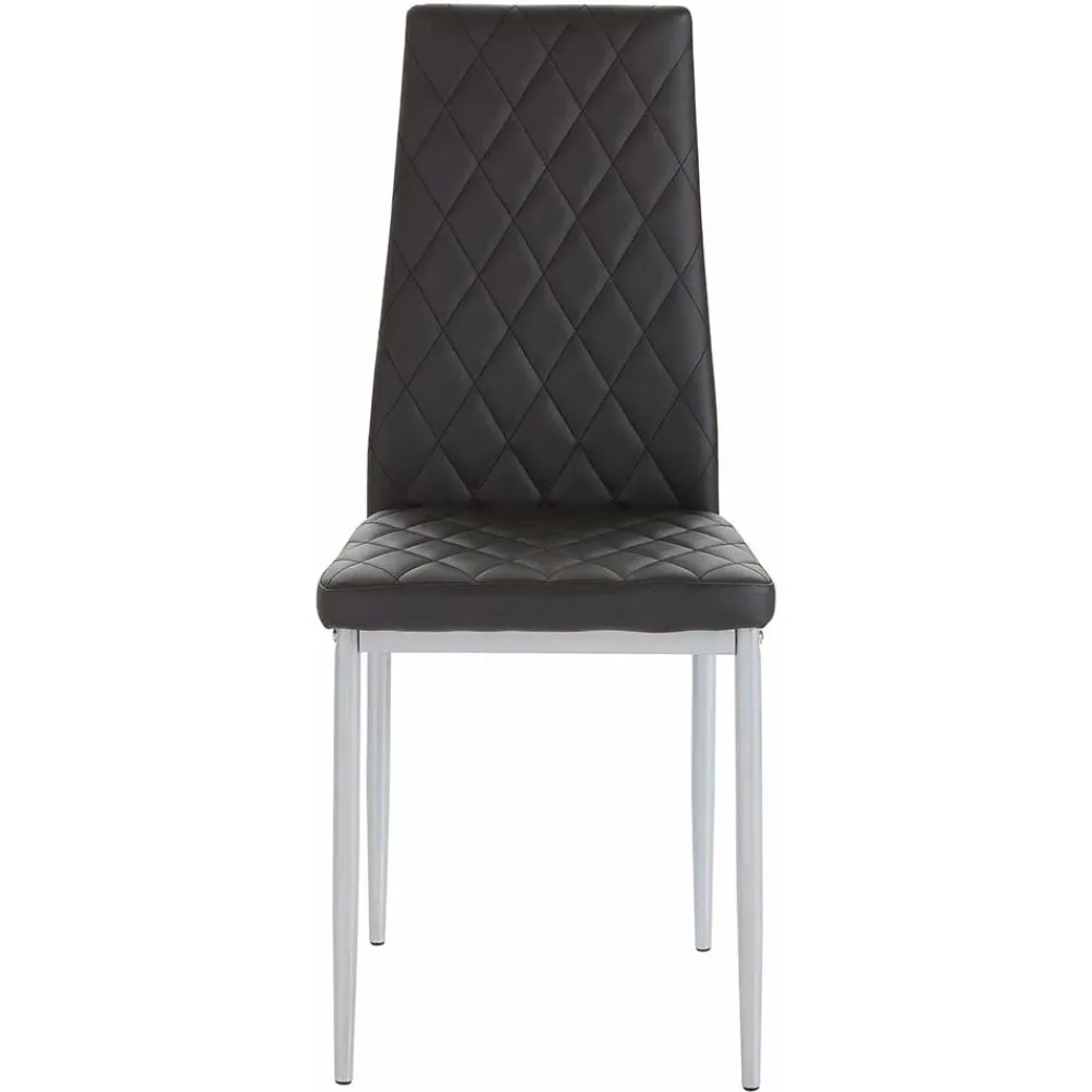 Wohnen Stühle<Kunstleder Stühle mit hoher Lehne - Sanura (Set)