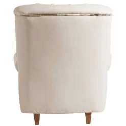 Wohnen Sessel<Kunstleder Wohnzimmersessel in Beige und Buche - That