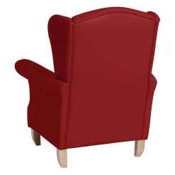 Wohnen Sessel<Kunstleder-Ohrensessel in Rot - Ponzas