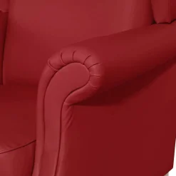Wohnen Sessel<Kunstleder-Ohrensessel in Rot - Ponzas