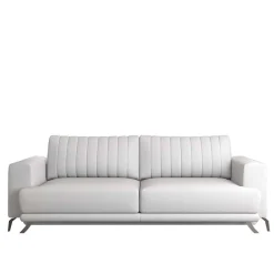 Wohnen Sofas<Kunstleder-Schlafsofa in Weiß - Filax