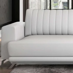 Wohnen Sofas<Kunstleder-Schlafsofa in Weiß - Filax