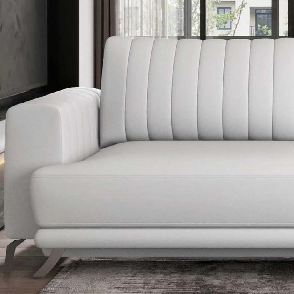 Wohnen Sofas<Kunstleder-Schlafsofa in Weiß - Filax