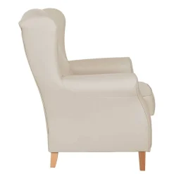 Wohnen Sessel<Kunstledersessel in Beige mit Buche Natur - Charleen