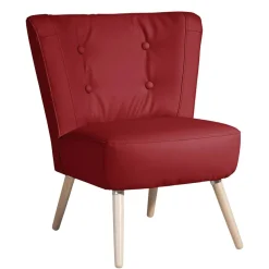 Wohnen Sessel<Kunstledersessel in Rot - Lilano