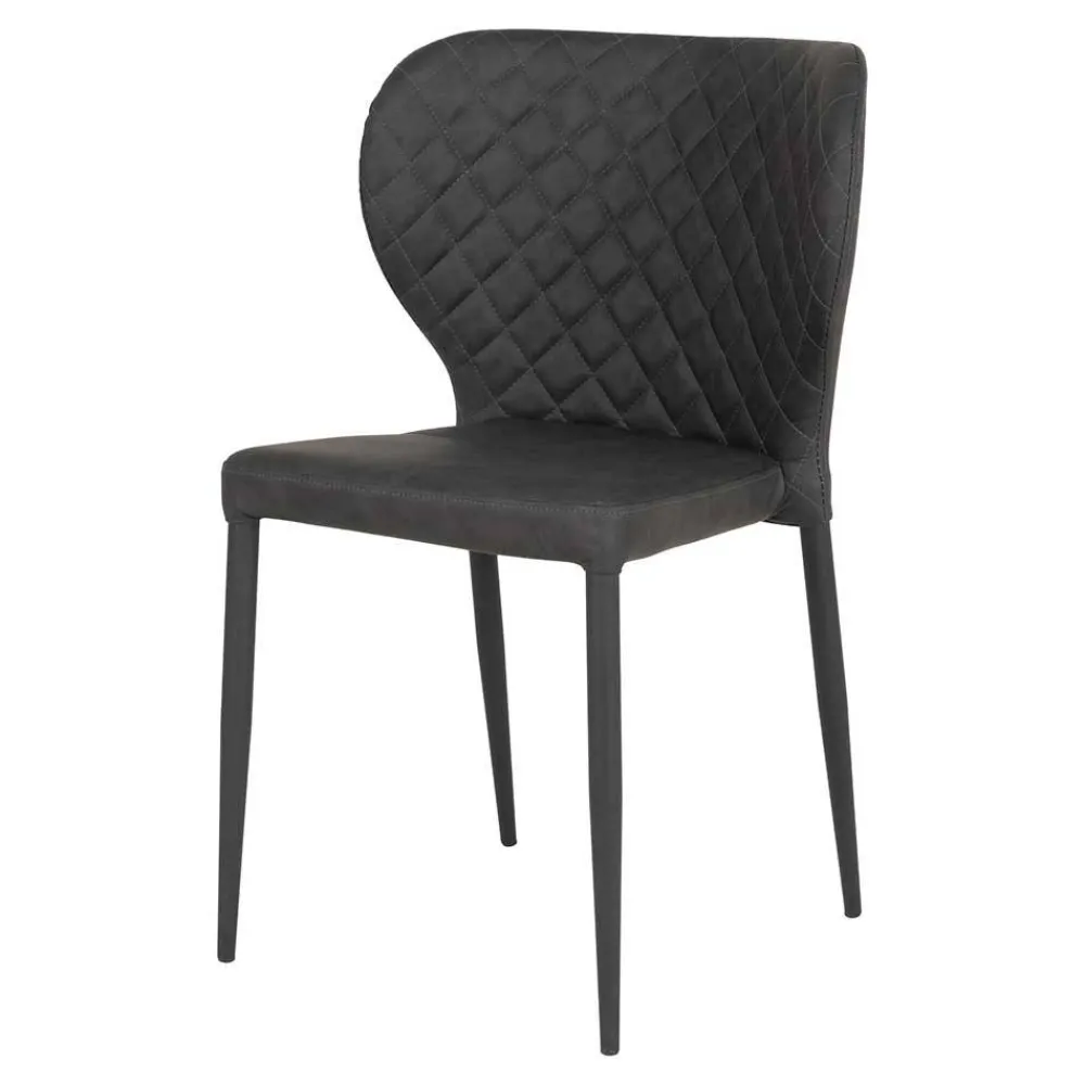 Wohnen Stühle<Kunstlederstühle mit Rauten Steppung - Trendenca (4er Set)
