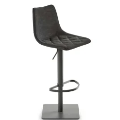 Wohnen Hocker<Kunstleder-Tresenstuhl in Schwarz - Derict