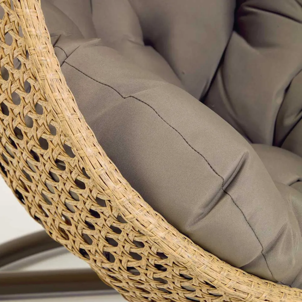 Wohnen Sessel<Kunstrattan Hängesessel in Naturoptik Beige - Trokania