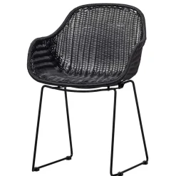 Wohnen Stühle<Kunstrattan Stühle in Schwarz - Delhia (2er Set)