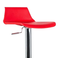 Wohnen Hocker<Kunststoff Barhocker in Rot Pression mit Gestell Chrom