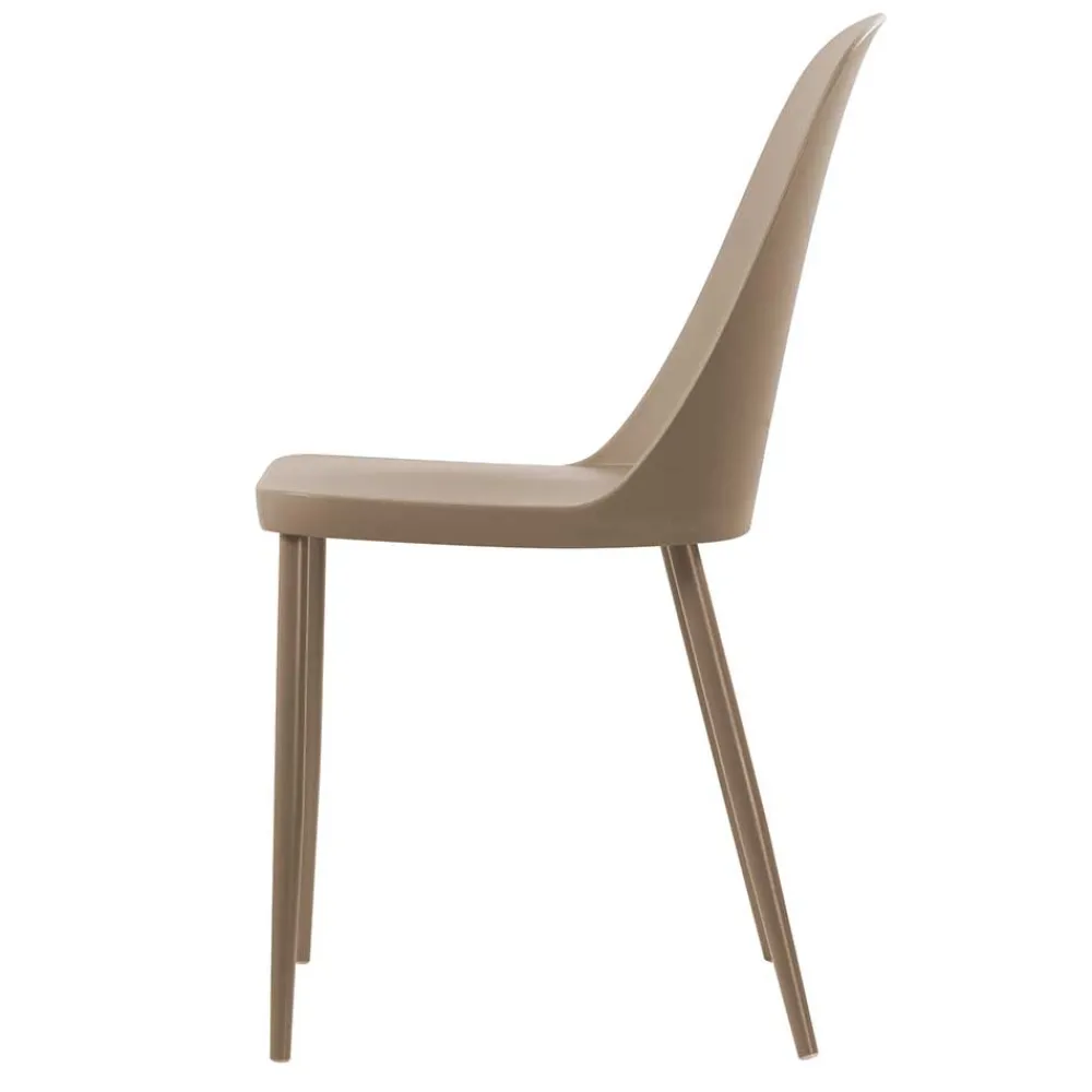 Wohnen Stühle<Kunststoffstühle in Taupe - Jocen (4er Set)