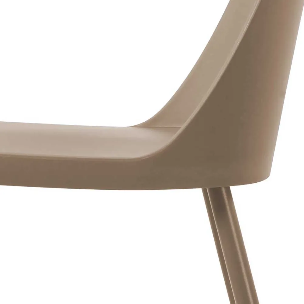 Wohnen Stühle<Kunststoffstühle in Taupe - Jocen (4er Set)
