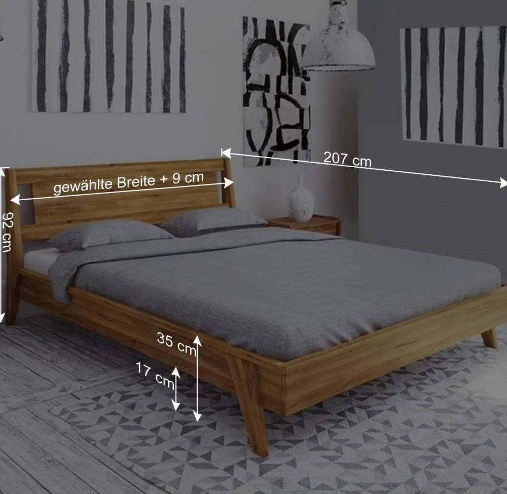 Wohnen Betten<Kurzes Bett mit Unterlänge 190 cm - Hardus (dreiteilig)