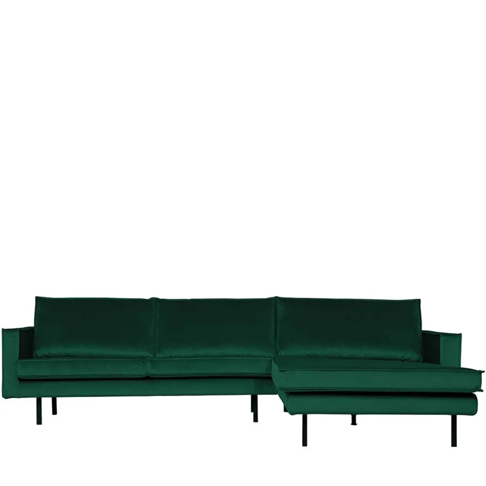 Wohnen Sofas<L Form Sofa Rundecke in Grün Samt - Distroit