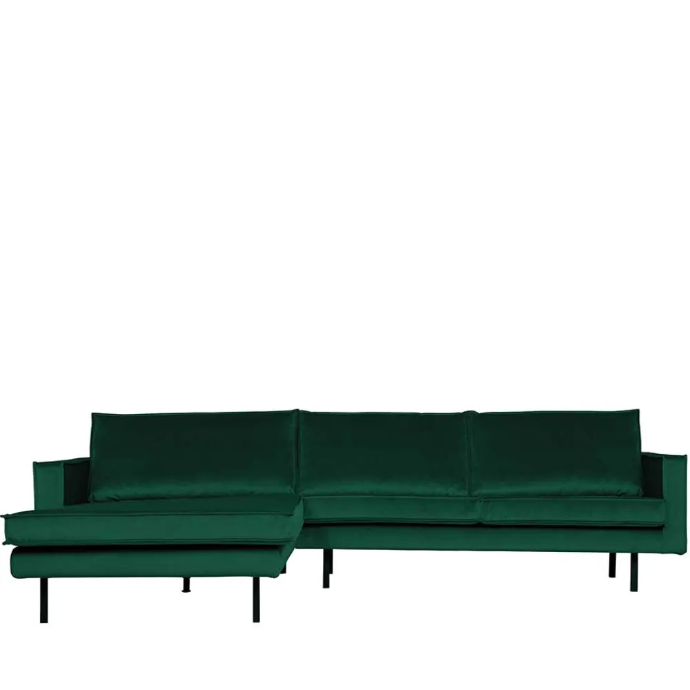Wohnen Sofas<L Form Sofa Rundecke in Grün Samt - Distroit