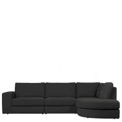 Wohnen Sofas<L Sofa aus Webstoff in Anthrazit - Jilatov