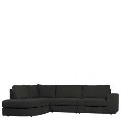 Wohnen Sofas<L Sofa aus Webstoff in Anthrazit - Jilatov