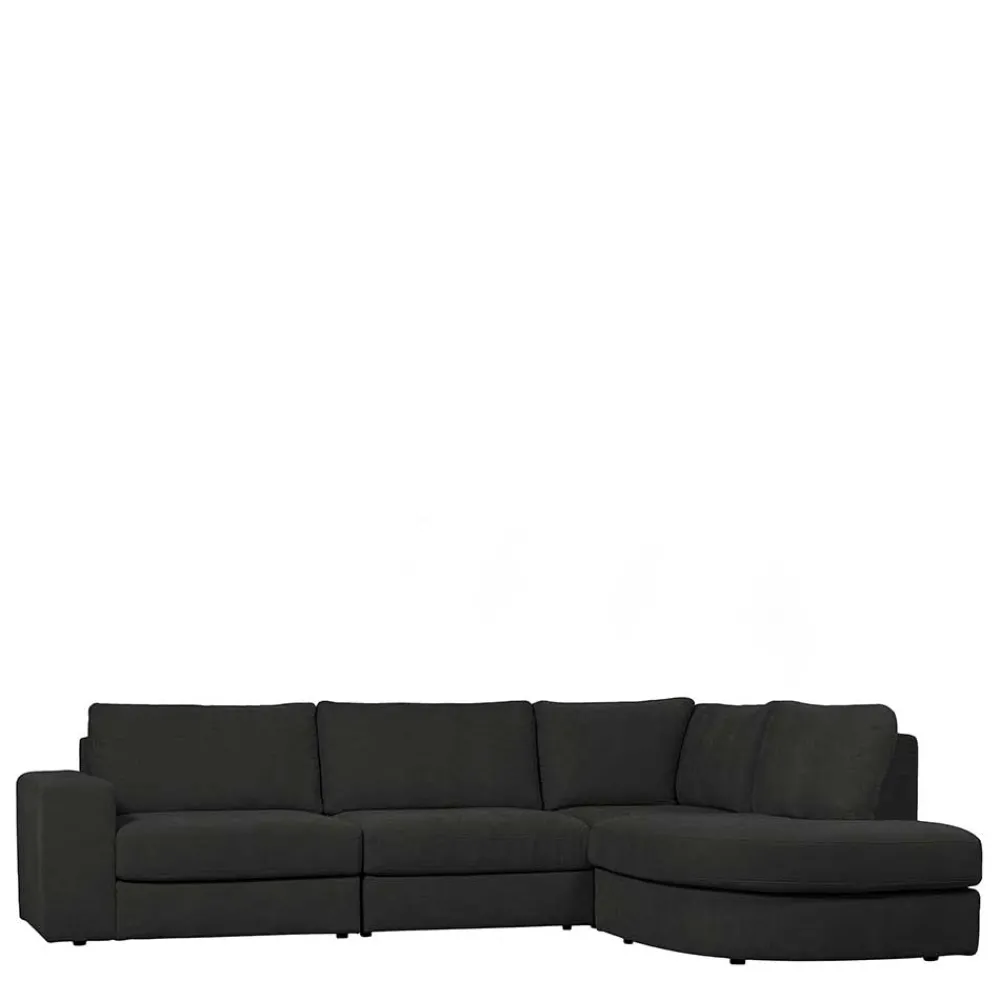 Wohnen Sofas<L Sofa aus Webstoff in Anthrazit - Jilatov