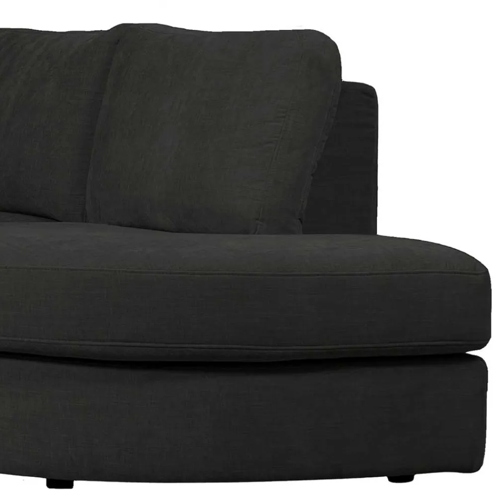 Wohnen Sofas<L Sofa aus Webstoff in Anthrazit - Jilatov