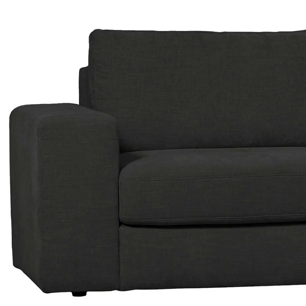 Wohnen Sofas<L Sofa aus Webstoff in Anthrazit - Jilatov