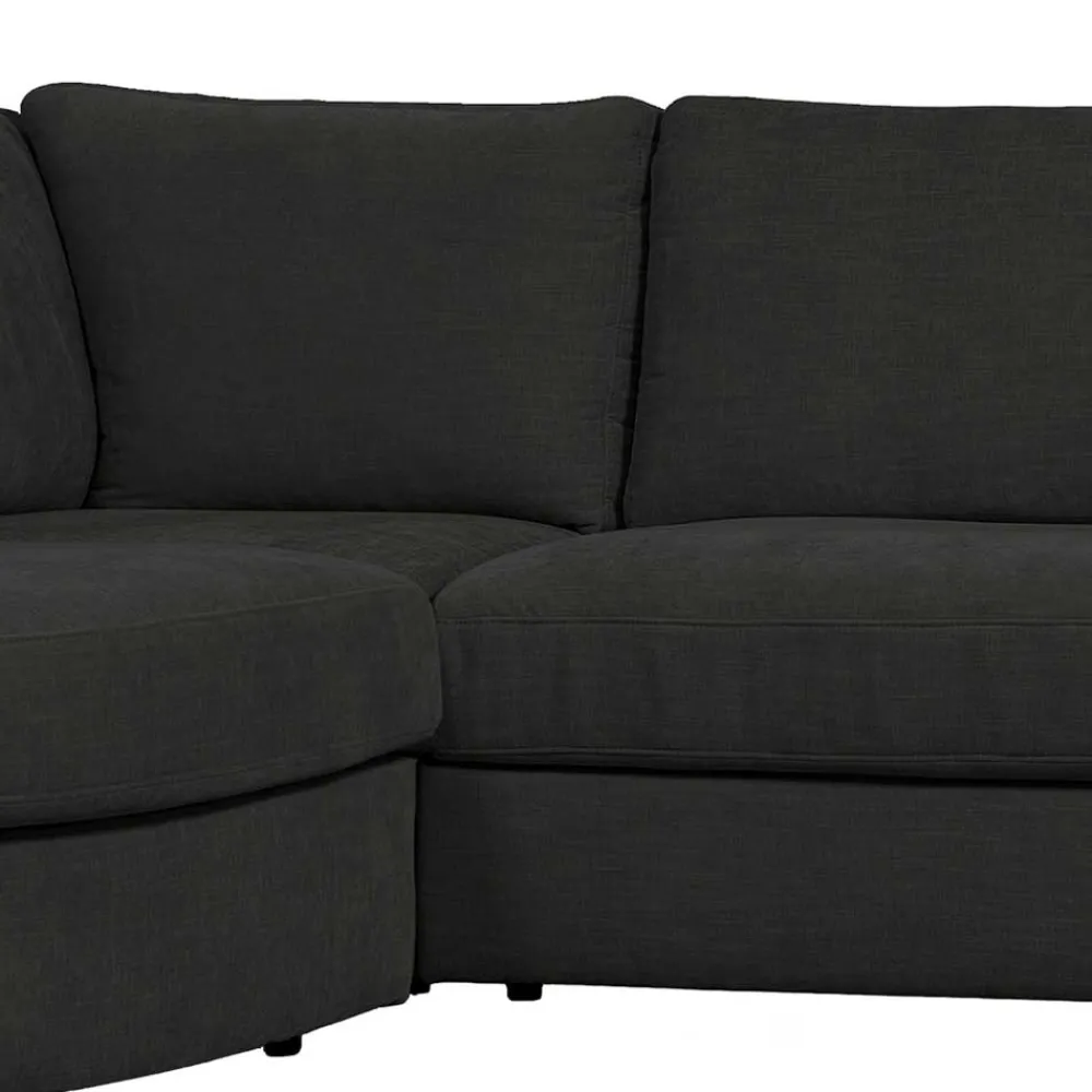 Wohnen Sofas<L Sofa aus Webstoff in Anthrazit - Jilatov