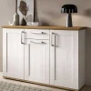 Wohnen Sideboards<Landhaus Anrichte in Holzoptik Lärche Weiß - Tocella