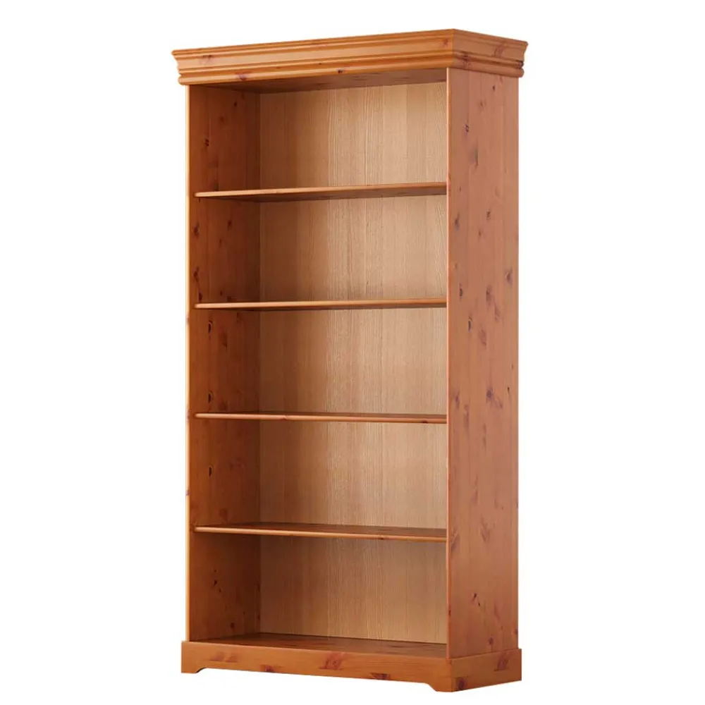 Wohnen Regale<Landhaus Bücherregal aus Kiefer Massivholz - Lusanne