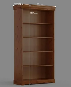 Wohnen Regale<Landhaus Bücherregal aus Kiefer Massivholz - Lusanne