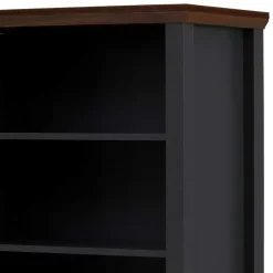 Wohnen Regale|Vitrinen<Landhaus Bücherregal in Dunkelgrau - Mivaldana