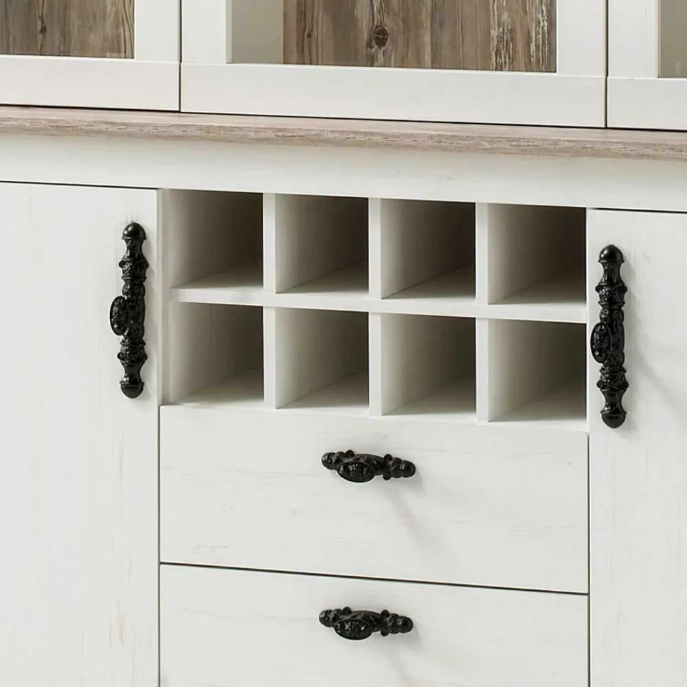 Wohnen Kommoden<Landhaus Buffet Schrank in Weiß Pinie Nedita 184 cm breit