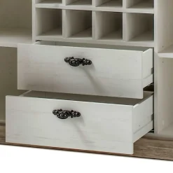 Wohnen Kommoden<Landhaus Buffet Schrank in Weiß Pinie Nedita 184 cm breit