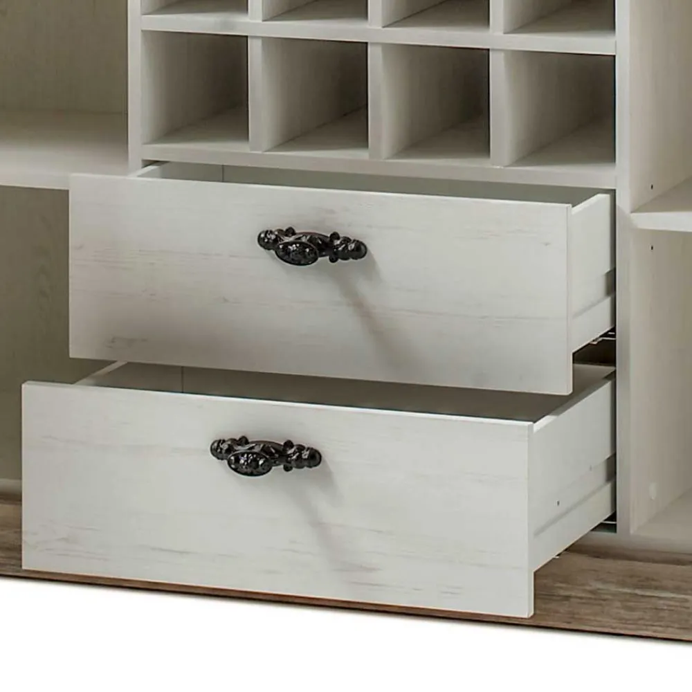 Wohnen Kommoden<Landhaus Buffet Schrank in Weiß Pinie Nedita 184 cm breit