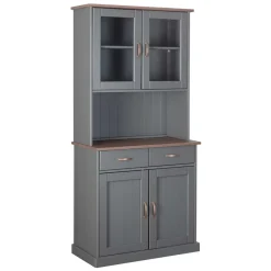Wohnen Kommoden<Landhaus Buffetschrank in Grau & Braun - Nepplan