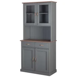 Wohnen Kommoden<Landhaus Buffetschrank in Grau & Braun - Nepplan