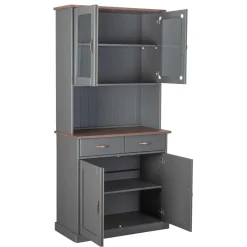 Wohnen Kommoden<Landhaus Buffetschrank in Grau & Braun - Nepplan