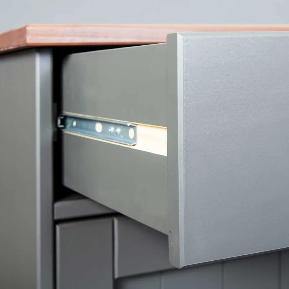 Wohnen Kommoden<Landhaus Buffetschrank in Grau & Braun - Nepplan
