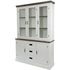 Wohnen Kommoden<Landhaus Buffetschrank in Weiß & Graubraun - Bleaks