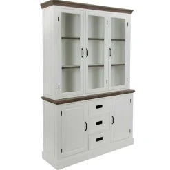 Wohnen Kommoden<Landhaus Buffetschrank in Weiß & Graubraun - Bleaks