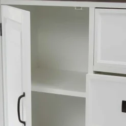 Wohnen Kommoden<Landhaus Buffetschrank in Weiß & Graubraun - Bleaks