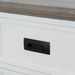 Wohnen Kommoden<Landhaus Buffetschrank in Weiß & Graubraun - Bleaks