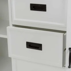 Wohnen Kommoden<Landhaus Buffetschrank in Weiß & Graubraun - Bleaks