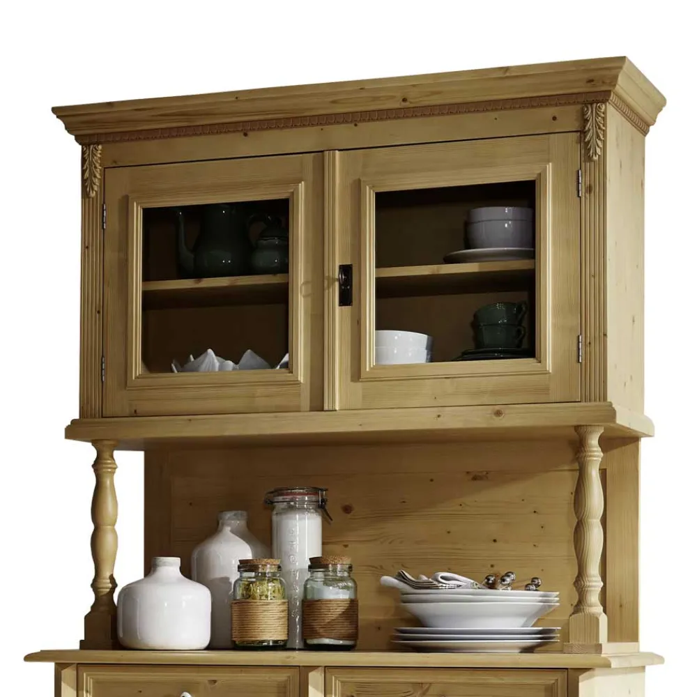 Wohnen Schränke<Landhaus Buffetschrank Zalau aus Fichte Massivholz
