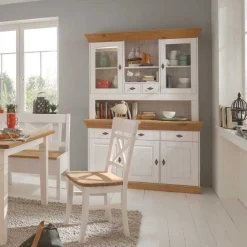 Wohnen Kommoden<Landhaus Buffetvitrine Sibiuta in Weiß