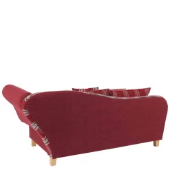 Wohnen Sofas<Landhaus Chaiselongue in Rot mit Karo Muster - Litruna