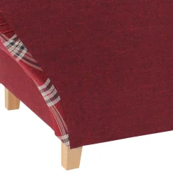 Wohnen Sofas<Landhaus Chaiselongue in Rot mit Karo Muster - Litruna