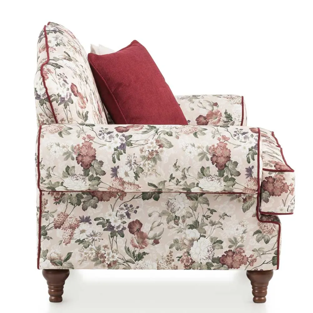 Wohnen Sofas<Landhaus Dreisitzer Sofa mit Blumen - Baonga