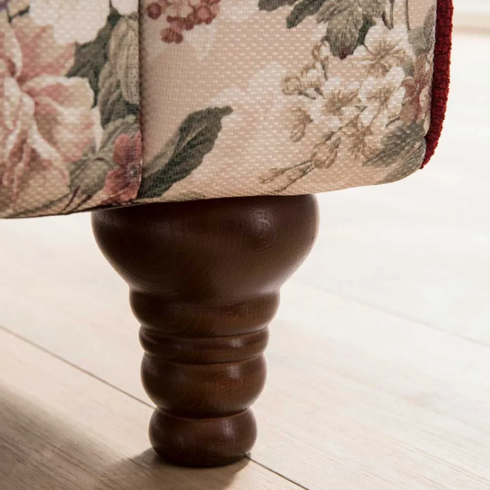 Wohnen Sofas<Landhaus Dreisitzer Sofa mit Blumen - Baonga