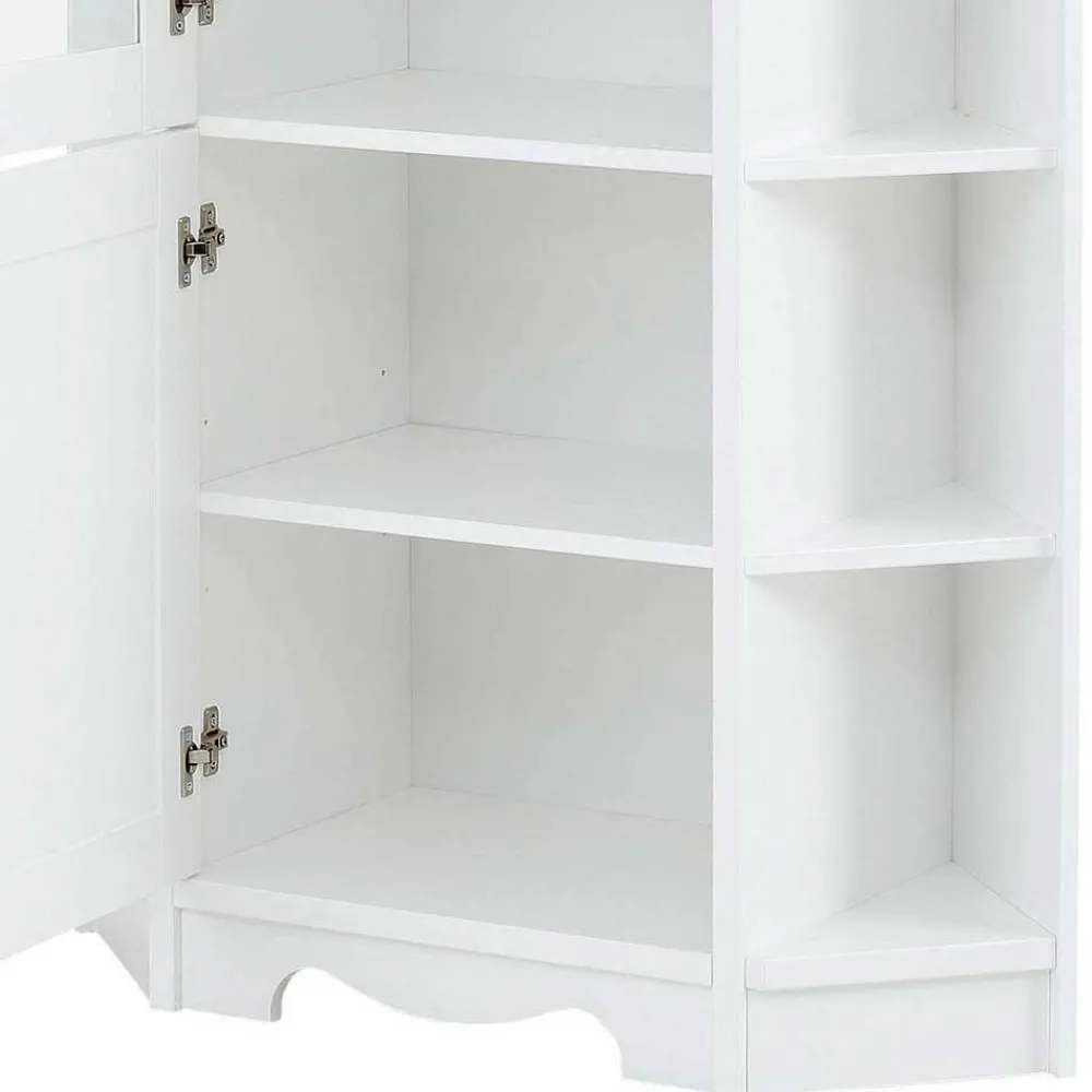 Wohnen Vitrinen<Landhaus Eckvitrine aus Kiefer zweifarbig - Ribeiro